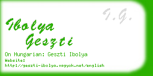 ibolya geszti business card